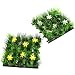 Produktbild COM-FOUR® 2x Deko Gras-Matte, Kunstrasen-Dekomatte mit Blumen z.B. für Frühlings- oder Osterdekoration, 13x13cm (02 Stück - 13 cm)