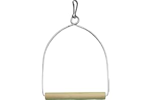Arquivet Metal and Wooden Swing for Birds, 12 cm, Bird Toy, Bird Accessory, Swing for Parrots, Budgies, Agapornis, Bird Cage Accessories