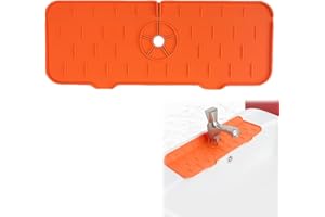 EODKSE 1Pcs Silikon Wasserhahn Matte, Sink Splash Guard, Silikon Wasserhahn Griff Tropffänger Ablage, Küchenarmatur Silikon Abflussmatte, Faltbare Silikon Wasserhahn Matte für Küche, Badezimmer