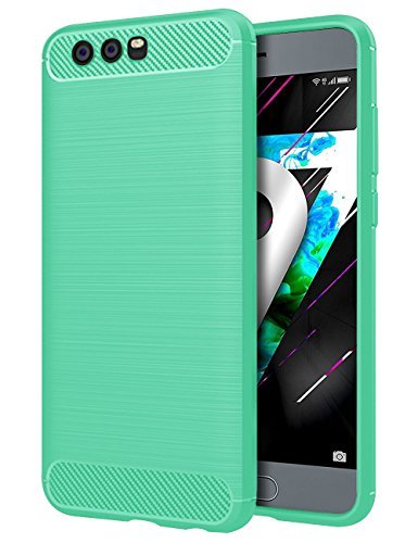 Huawei Honor 9 Funda  Carcasa Caso Cubierta de Protecci  n de TPU Silicona con Textura de Fibra de Carbono para Huawei Honor 9 5 15  Smartphone  Verde