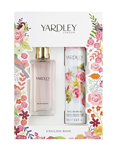 Yardley London English Rose Eau de Toilette and Body Spray Christmas Gift Set 50 ml - Pack of 2
