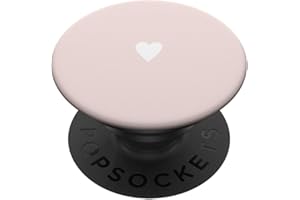 HAND DRAWN HEART DESIGN Cœur mignon rose layette dessiné à la main art numérique minimaliste PopSockets PopGrip Adhésif