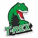 Produktbild 2 x 30cm/300mm T-Rex DinosaurierVinyl SELBSTKLEBENDE STICKER Aufkleber Laptop reisen Gepäckwagen iPad Zeichen Spaß #9617