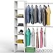 Produktbild Vicco Kleiderschrank Visit 190 x 140 cm Weiß Sonoma Eiche Dielenschrank Flurgarderobe- offen begehbar Kleiderständer Garderobe Diele Flur Nische Garderobenständer (Weiß)