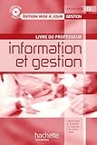 Image de Information et gestion 1e STG gestion : Livre du professeur (1Cédérom)