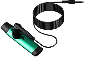 MEELAND Kazoo Kazoo professionnel en métal adapté pour une utilisation avec des guitares, ukulélé et autres instruments, instrument de musique facile à apprendre, 5 flûtes incluses, (vert