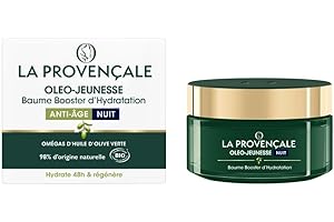 La Provençale Oleo-Jeunesse - Baume Booster d'Hydratation Anti-âge Certifié Bio - Omégas d'huile d'Olive verte - Tous types de peaux - Efficacité Prouvée - 50 ml