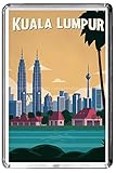 Tamaño: 90mm x 60mm B389 KUALA LUMPUR MALAYSIA FRIDGE MAGNET MALAYSIA VINTAGE TRAVEL PHOTO CALAMITA DA FRIGO
