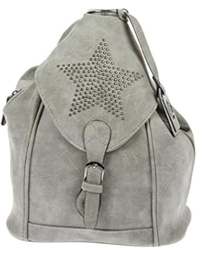 Nili Bags and More Damen Rucksack Stern Handtasche Shopper Rucksackhandtasche Handtasche Bag