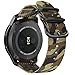 Produktbild Fintie Armband für Galaxy Watch 46mm / Gear S3 Frontier/Gear S3 Classic - Premium Nylon Uhrenarmband Sport Armband verstellbares Ersatzband mit Edelstahlschnallen, Camouflage Grün
