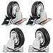 Produktbild Set von 4 robuste Gummi Lenkrolle Räder Break Lock für Möbel, Regal, Trolley & Suite Fall