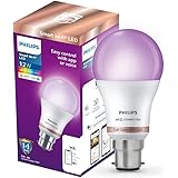 PHILIPS Wiz Wi-Fi Enabled B22 9-Watt LED Smart Bulb, Compatible with Amazon Alexa and Google Assistant(16M Colours +Shades of