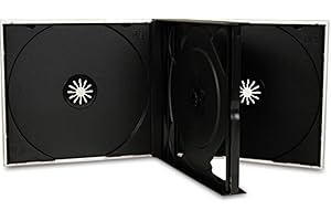 FOUR SQUARE MEDIA CD/DVD-Hülle für 3 CDs (25 mm), Jewel Case, schwarzes Tray