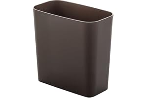 mDesign Cestino per la carta – cestino per il bagno dal design elegante – cestino da cucina in plastica – cestino per la cucina o l'ufficio – colore bronzo