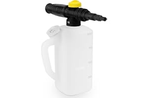 DERASL 1L Snow Foam Lance with Adjustable Nozzle - Foam Cannon Bottle, Shampoo Measuring Cup, Compatible with Bosch, AR Blue Clean, Black & Decker, and Michelin Pressure Washers
