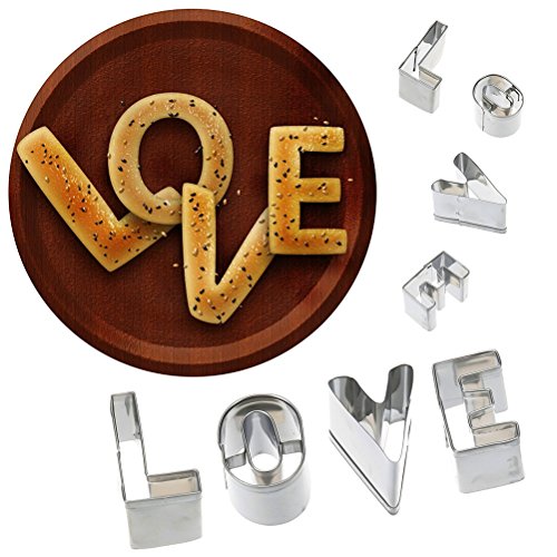 HUAFA Stück teilig Alphabet Ausstecher / Ausstechformen für Fondant – mit Zahlen und Buchstaben – Cake Backzubehör Kuchendekoration Ausstechformen Backform Utensilien Modellierwerkzeug - 5