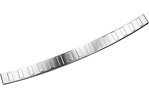 ‎AROBA Aroba AR11782-BR Edelstahl Gebürstet Ladekantenschutz kompatibel mit Mercedes Benz GLC Facelift BJ. 7.2019-7.2022 passgenau Abkantung Farbe Silber