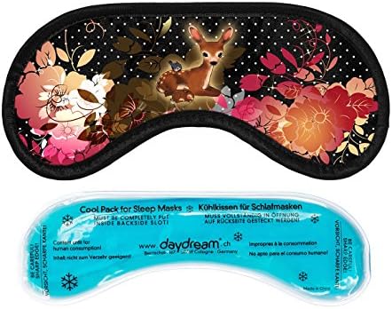 Daydream M-3062 Bambi Kids Sleep Mask with Cooling Pads/Cool Pack, Black