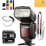 GN60 (m ISO 100, @ 105mm), 22 Stufen der Leistungsabgabe (1 / 1-1 / 128), Unterstützungs-TTL / M / S1 / S2-Modi, 20-200m Auto / manuelles Zoomen