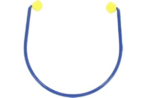 3 m Frankrike arceau-itu bygel med öronskyddspropp 23 dB återanvändbar/återvinningsbar, blå/gul, 21 x 19,5 x 2 cm