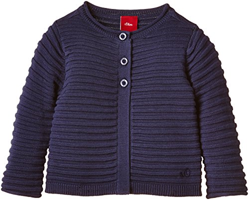 s.Oliver Baby Girls mit Knopfleiste Crew Neck Long Sleeve Cardigan, Blue (dark Blue 5692), 0-3 Months (Manufacturer size: 62)