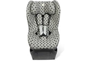 FUN*DAS BCN Fundas BCN ® - F132/9399 - Funda de Algodón para Silla de Coche Cybex ® Sirona ® M2 I-Size, Sirona ® S I-Size y GB Vaya ® I-Size - Estampado Fun Black Star