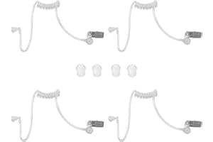 WANGCL 4 pezzi di ricambio per aria acustica Walkie-talkie Condotto d'aria con clip di fissaggio per Retevis Motorola Kenwood Baofeng Walkie Talkie con clip di sicurezza auricolare