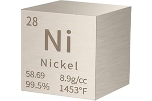 HOMOSTARRY Nickelwürfel, 2,54 cm, Metalldichte, 99,5 % Reinheit, Lehrwerkzeug, Geschenke für Studenten, Lehrer, Chemie-Liebhaber, Sammlung