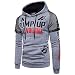 Produktbild foreverH Herren Kapuzenpullover FORH Sweatshirt Winter Langar Zipper Hoodie mit Kapuze Warme Outwear Brief Drucken Mesh Langarm Pullover Oberteile Hemd