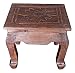 Produktbild Wohnkult Blumenhocker 30 cm Tischchen Hocker Tritthocker Deko Antik Handarbeit geschnitzt (Dunkelbraun)
