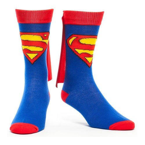 Preisvergleich Produktbild Superman Socken 43-46 mit Umhang