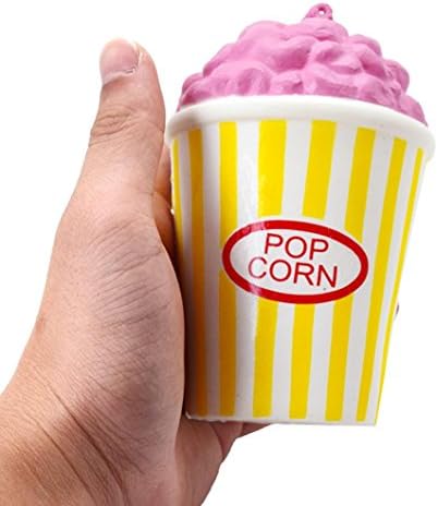 Squeeze Toys, ESAILQ Popcorn Cup Squishy Slow Rising Decompression Phone Strap Toys