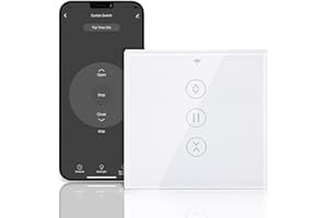HONGNIX Interruptor Persiana Wifi Interruptor Inteligente Compatible con Alexa y Google Home, Interruptor de Cortina LED Inteligentes Control de APP y Función de Temporizador