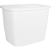 DecoBella 50801 Garbage Can with Practical Lid, White