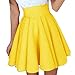Produktbild Damen Röcke, VEMOW Frauen Sommer Party Cocktail Hohe Taille Skater Karneval Mini Rock(X1-Gelb, L(Waist:68-78cm))