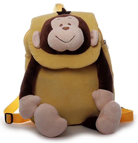 Preisvergleich Produktbild Inware 8950 - Kinder Rucksack, Motiv Affe, gelb / braun / beige