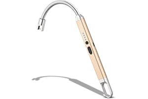MEIRUBY Electric Candle Lighter with 360° Long Flexible Neck, Christmas Stocking Fillers Women Mom Housewarming Birthday Gifts for Women, USB Arc Rechargeable Windproof Long Lighter for Candle BBQ