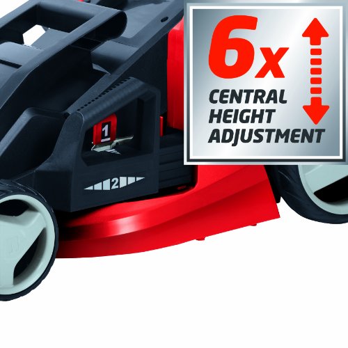 Einhell Elektro Rasenmäher GE-EM 1536 HW (1500 W, 36 cm Schnittbreite, 6-fache Schnitthöhenverstellung 25-75 mm, 40 l Fangbox, Highwheeler) - 5