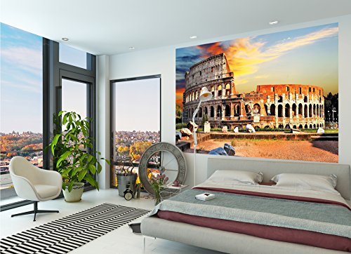 Fototapete Kolosseum in Rom Wand-dekoration – Wandbild Italien Poster-Motiv by GREAT ART (210 x 140 cm) - 8