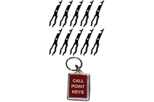 KAC Call Point Break Glass Fire Alarm Test Key / SC070 BUNDLE with DADD-E CALL POINT KEY RING – Available with 1/2/3/5/10 keys (10)