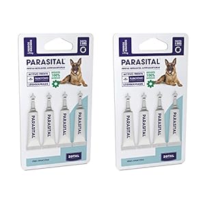 Parasital Pipetas Antiparasitarias para Perros Grandes de más de 15 kg – Pack de 8x5ml de Zotal – Activo Contra Leishmaniasis y demás Mosquitos, Pulgas y Garrapatas – Repelente 100% Natural