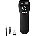 LENVII R800 Bluetooth Barcode Scanner, Portable 2D Handheld Barcode Scanner 3-in-1 Bar Code Reader Scanner Scanning Work with Windows, Android, iOS, Tablets or Computers Able to Scan Codes on Screen