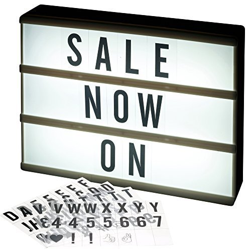 A4 lumière LED BOITE cinématographique Tableau à messages avec 84 caractères lettres, nombres et symboles