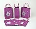 Produktbild Strohseide Mini Geschenktaschen-Set, 6-teilig von Pulsar, lila mit Blütendekor