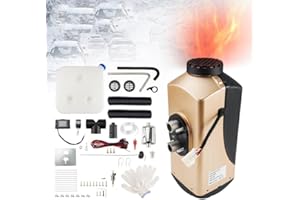 ShockFlo 12V 8KW Air Diesel Heater Portable Parking Heater Kit with Silencer Remote LCD Display, Diesel Heating Quiet for Car Trucks Boat Bus RV Trailer Yacht Caravan Touring Yellow