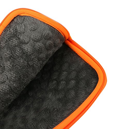 für bis zu 11″ Tablet Nylon Schutzhülle Pouch Tasche mit Samt im Inneren passt Apple iPad Air / Samsung Galaxy Tab / Chromo / Alldaymall / Drache Touch / Microsoft Surface von co2CREA (Orange) - 4