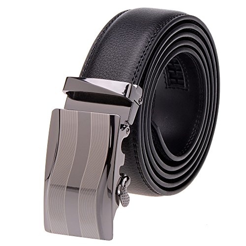 Vbiger Mens Belts Leather Waist Belt Automatic Buckle Belt 1.5''