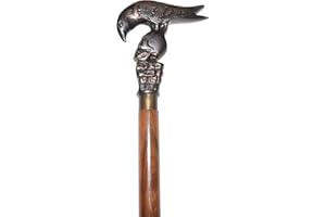 ALFIYA NAUTICAL STORE Gehstock aus Holz, antiker Adlerkopfgriff, brauner Gehstock, Vintage-Geschenk