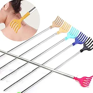 Man Meet Marketing Stainless Steel Handy Back Scratcher Massager & Khujli Stick Multicolor