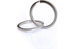 ZADAWERK® Portachiavi Anelli - Ø 30 mm - argento - 50 pezzi